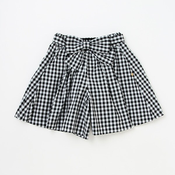 【リピート】【直営店で取り扱い無し】ガールズ ギンガムチェックキュロットスカート