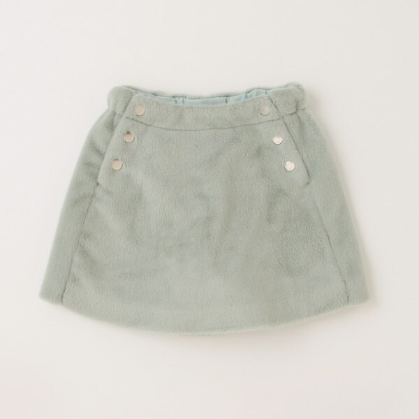 【人気商品再入荷】【直営店で取り扱い無し】ガールズ フェイクファーキュロットスカート