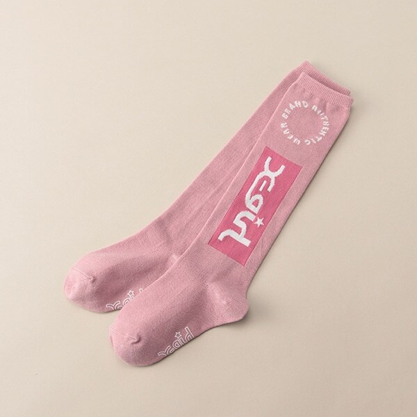 ロゴアシメハイソックス