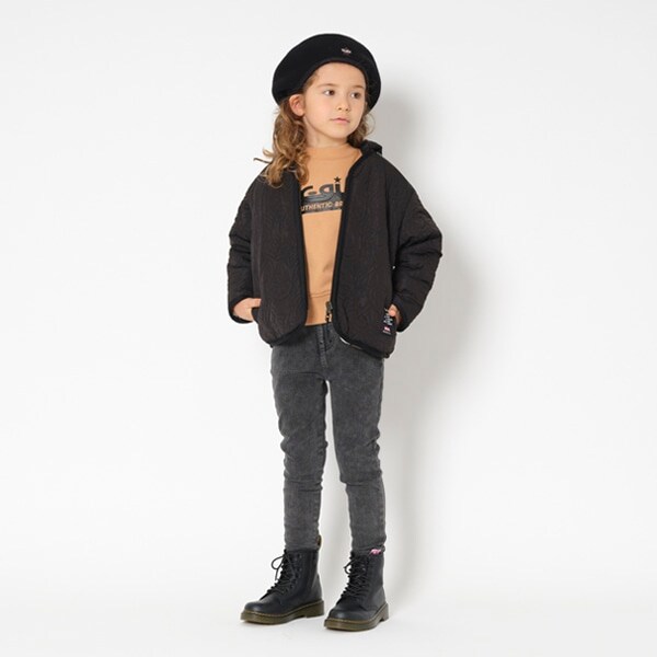 ロゴキルト×ボアリバーシブルブルゾン