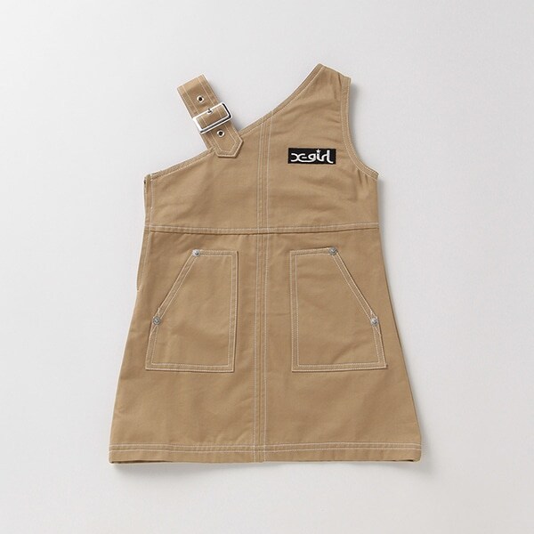 布帛ワンショルダージャンパースカート