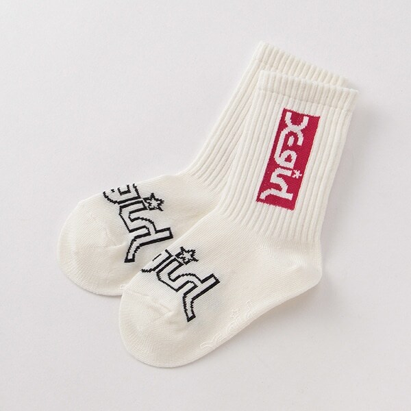 ボックスロゴクルーソックス