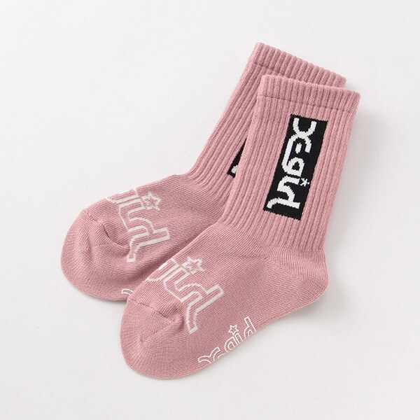 ボックスロゴクルーソックス