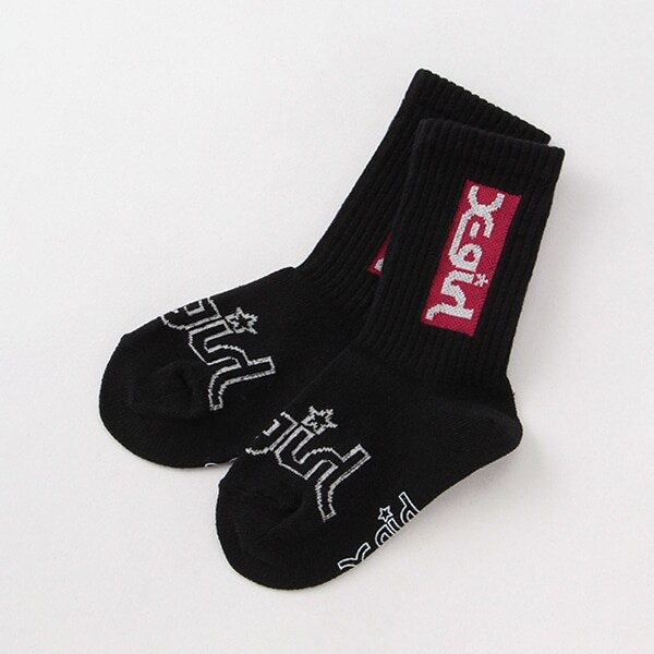 ボックスロゴクルーソックス