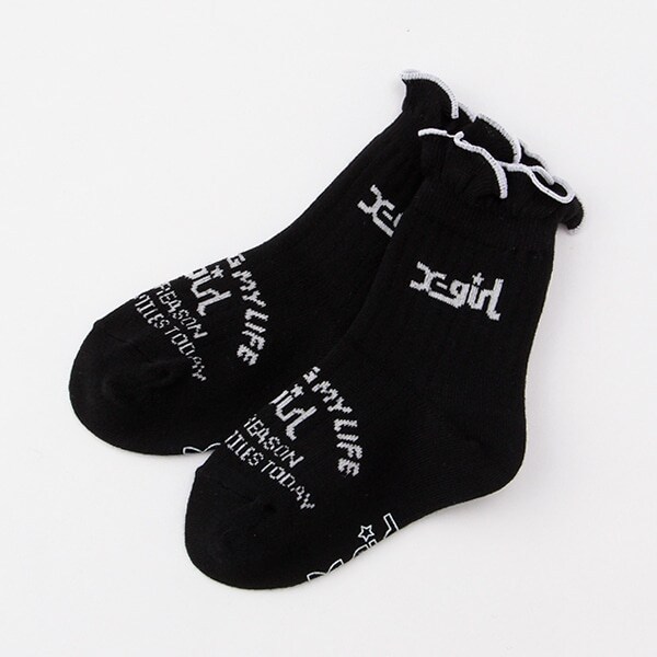 メロウフリルロゴクルーソックス