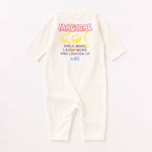 キラッキー柄カバーオール