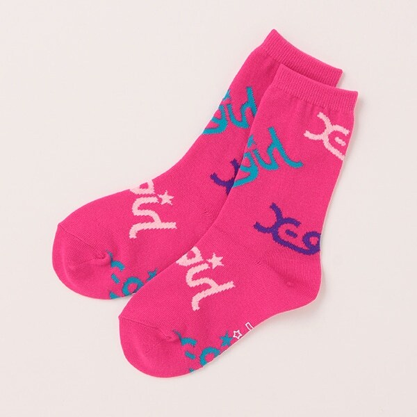 【WEB限定】ロゴ総柄クルーソックス【日本製】