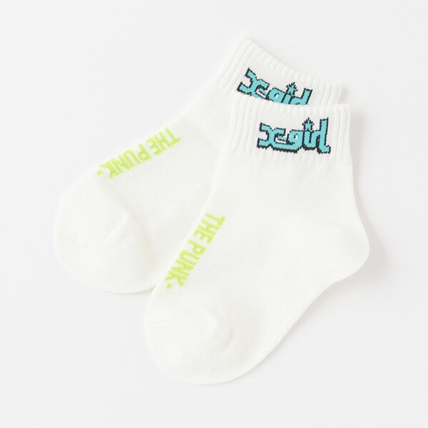 配色ミルズロゴミドルソックス【日本製】