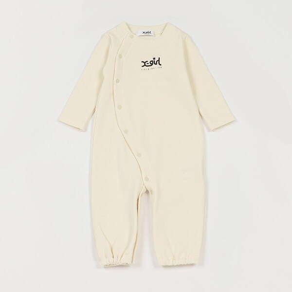 サテンロゴカバーオール