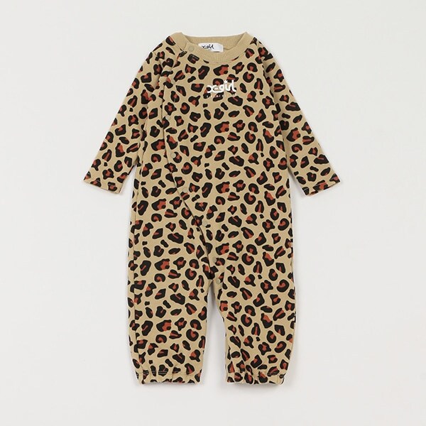 サテンロゴカバーオール