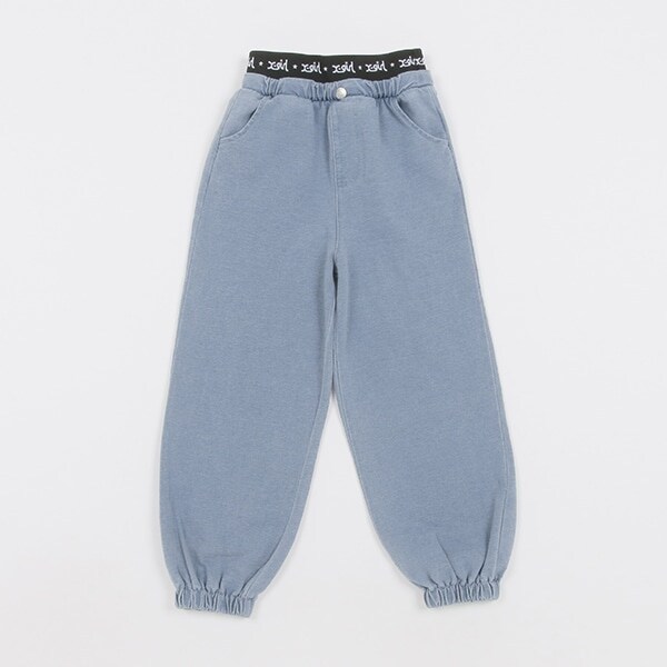 【一部ショップ展開】ロゴウエストゴムカットデニムロングパンツ