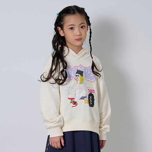 ガールイラストパーカー