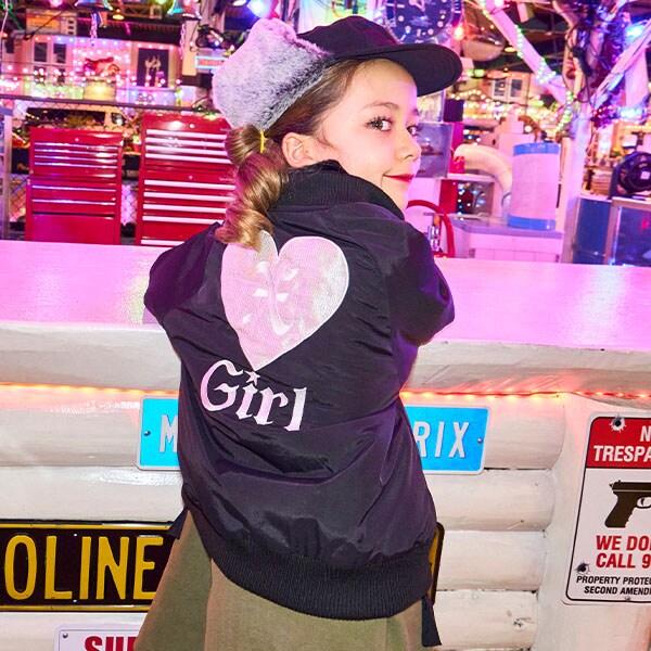 ハートロゴ刺しゅうMA-1