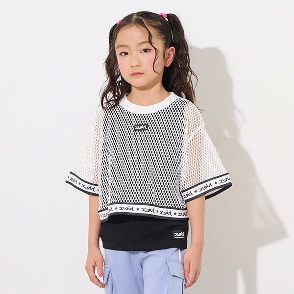 【TBSドラマ フェイクマミー 着用アイテム】メッシュ半袖Tシャツ&タンクトップセット