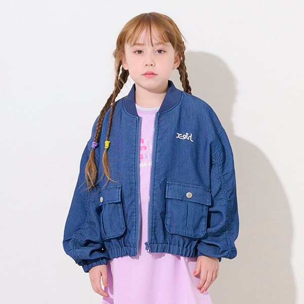 ロゴデニムブルゾン