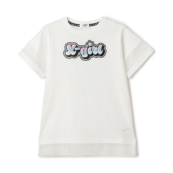 グラフィティロゴメッシュ切替Tワンピース