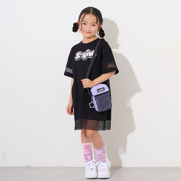 グラフィティロゴメッシュ切替Tワンピース