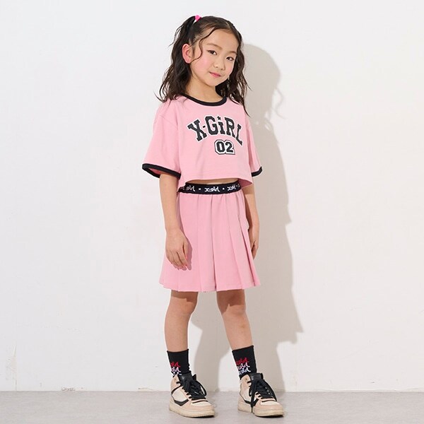 ショート丈半袖T&プリーツスカートセット