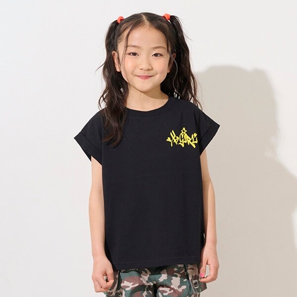 スケボーガールバックプリント半袖Tシャツ