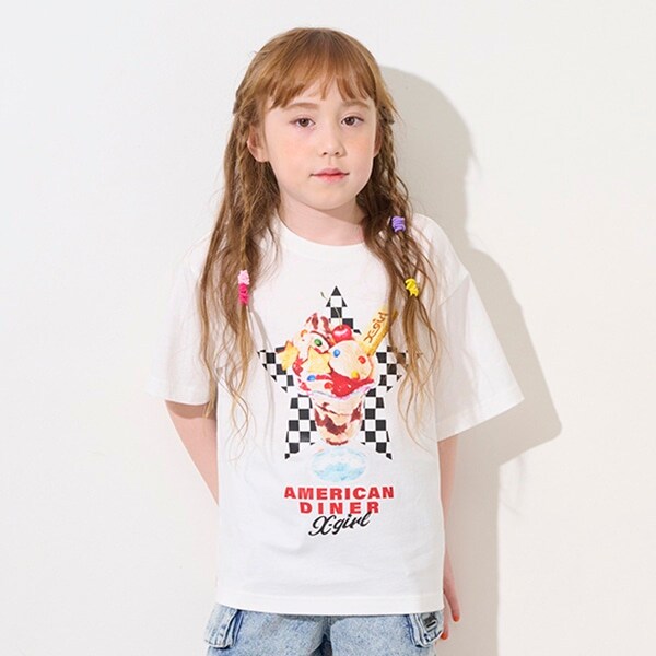 ダイナーパフェプリント半袖Tシャツ