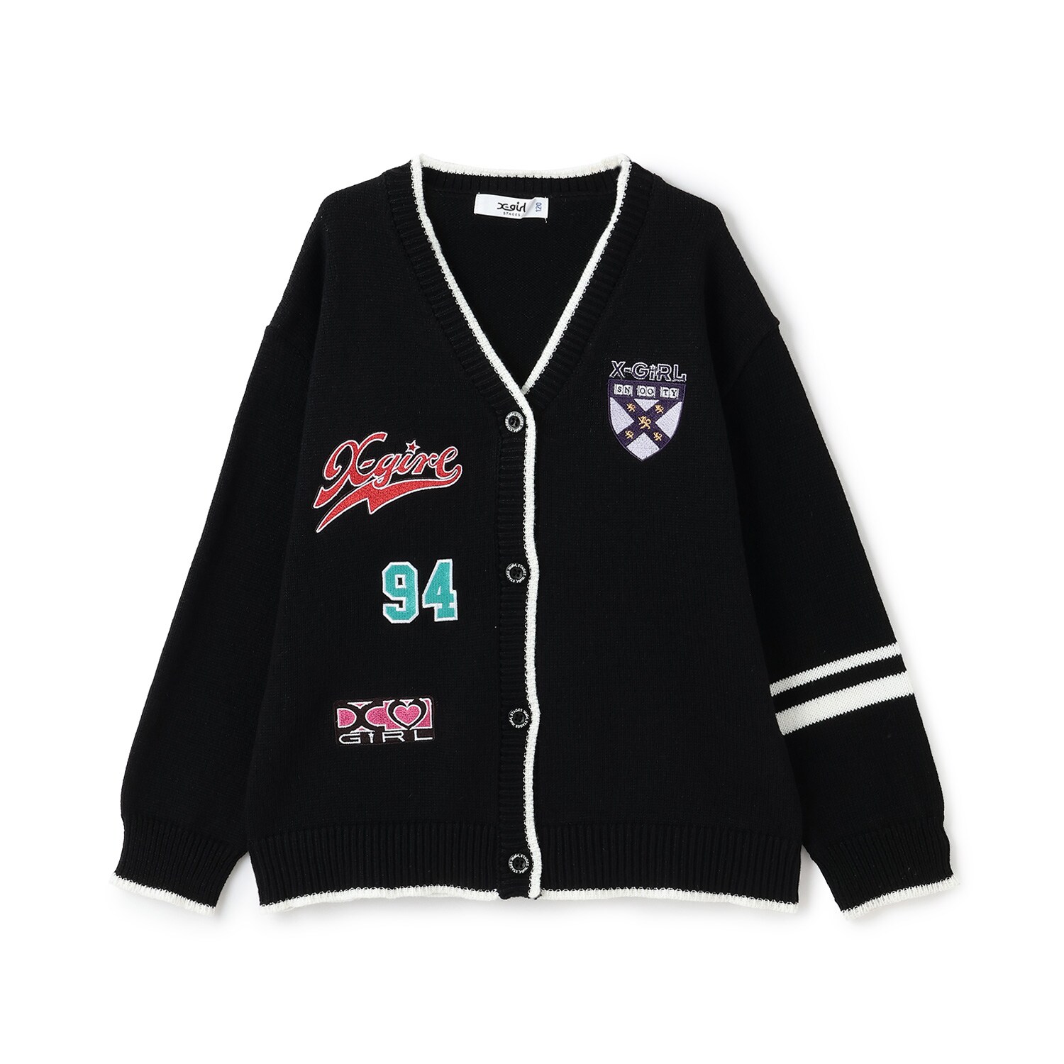 MIXロゴニットカーディガン