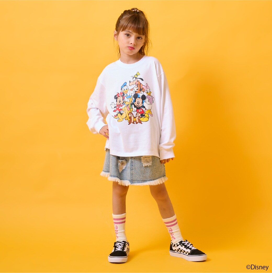 【DISNEY】ミッキー&フレンズ/長袖Tシャツ