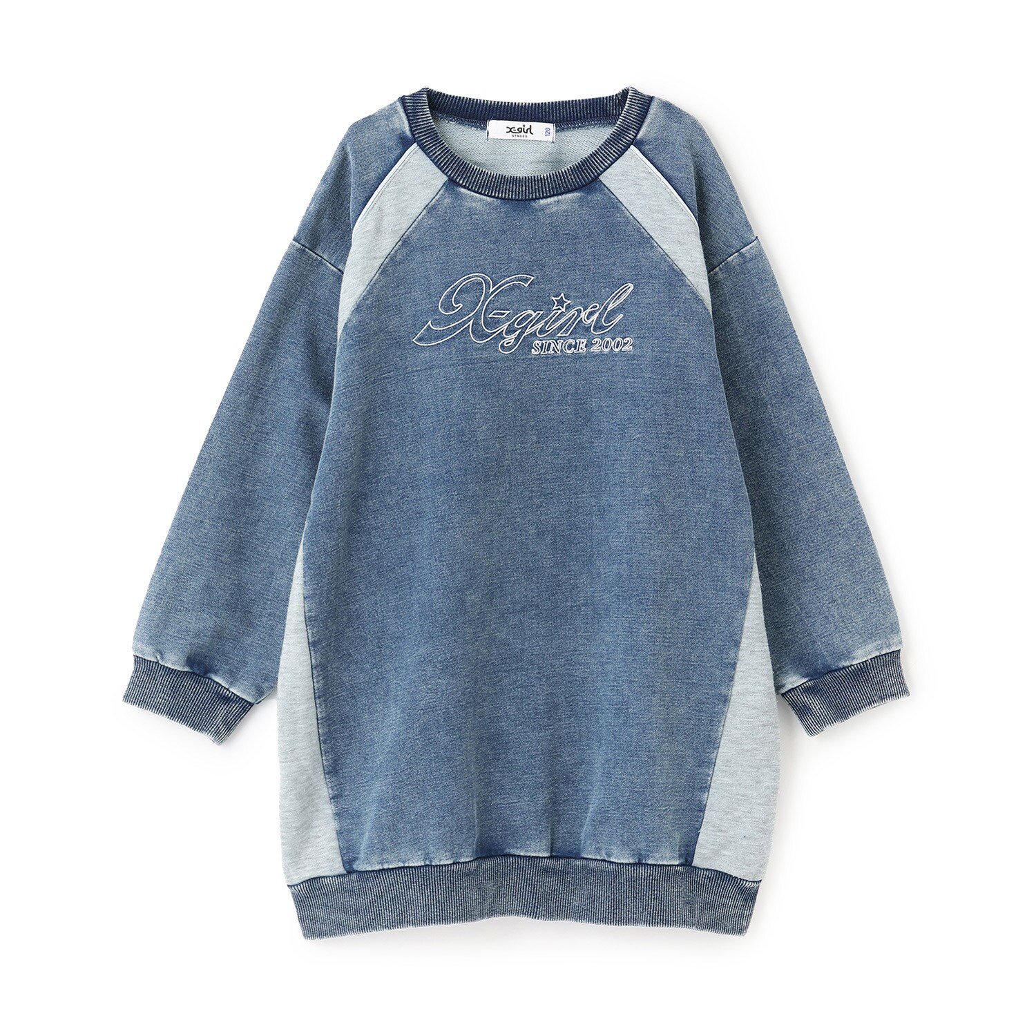 配色切替ロゴ刺しゅうワンピース