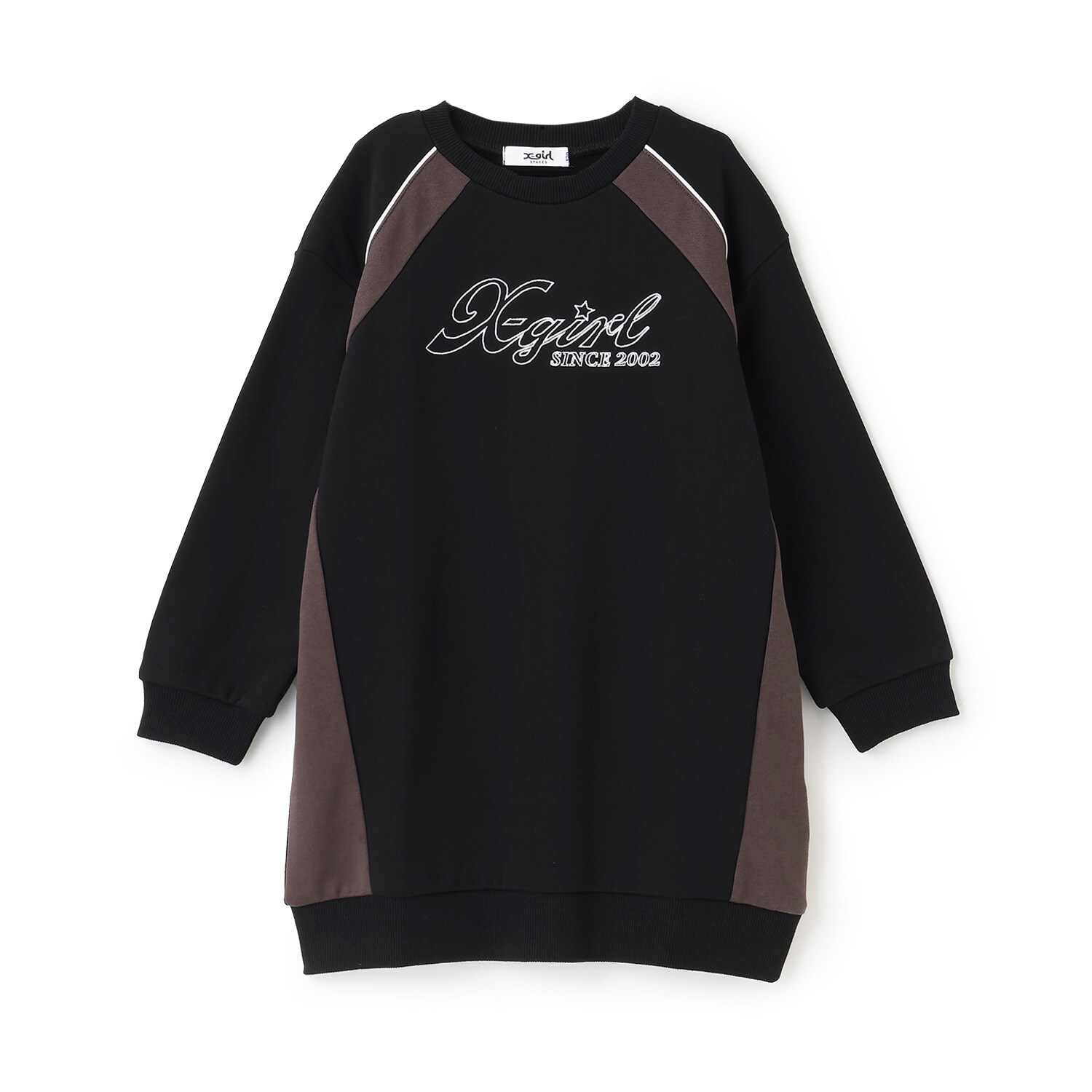 配色切替ロゴ刺しゅうワンピース