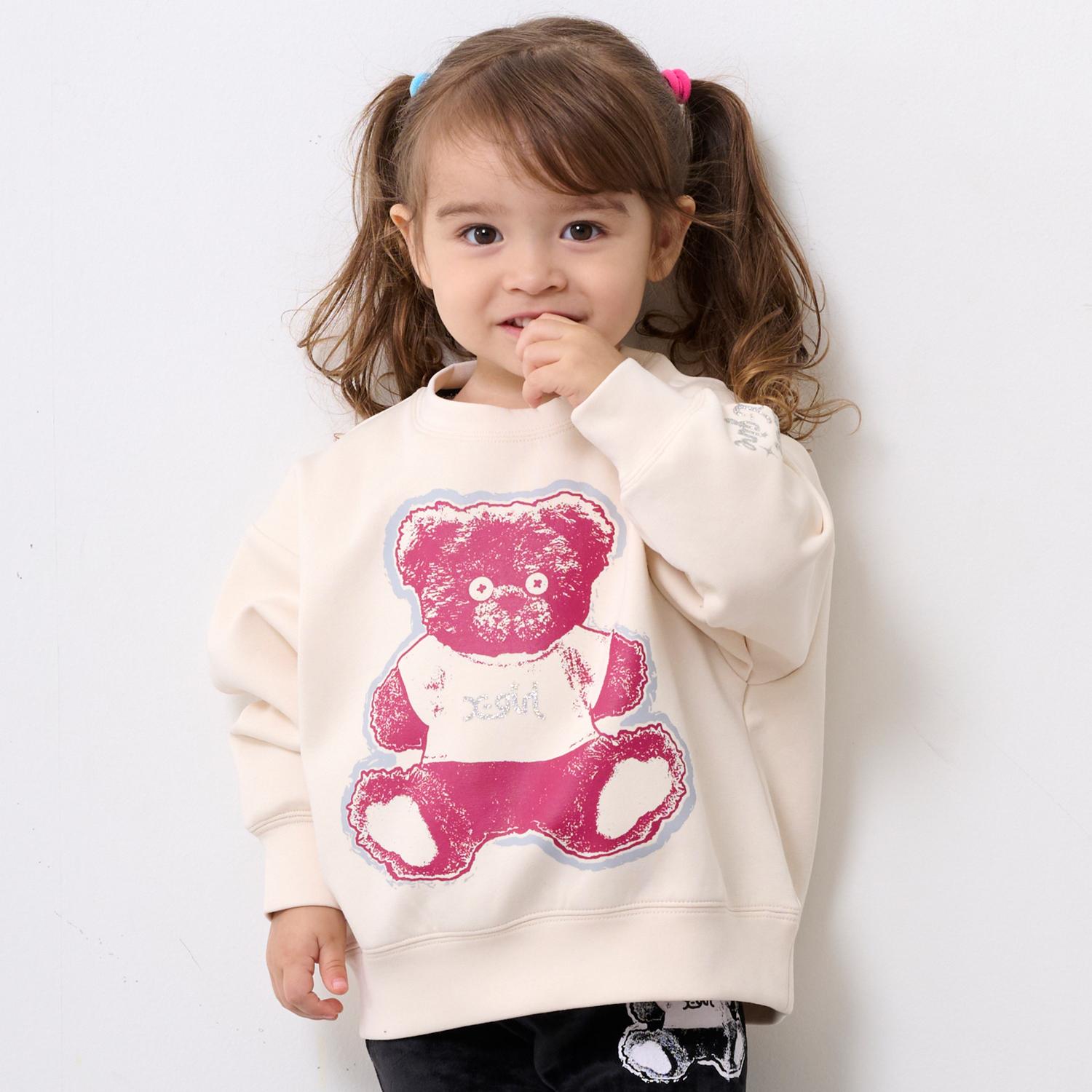 ベアプリント ダンボールニットトレーナー