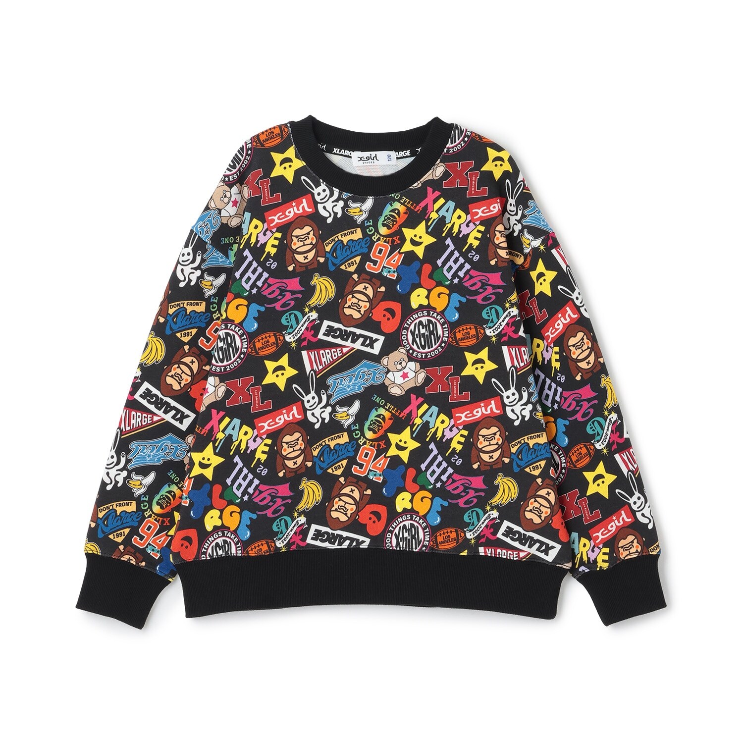 キラッキー&ファニーゴリラ ミックスロゴトレーナー