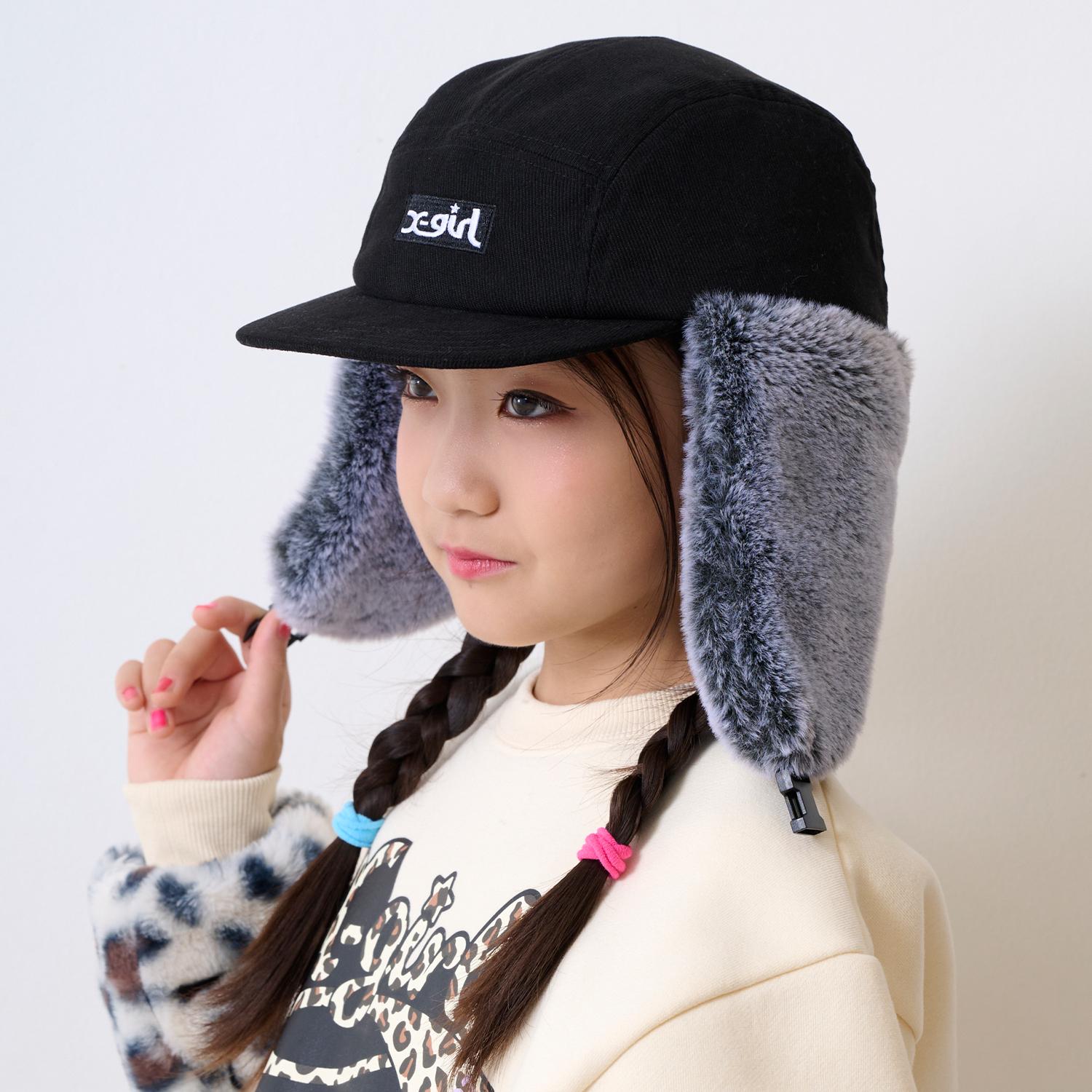 スウェード風フライトキャップ