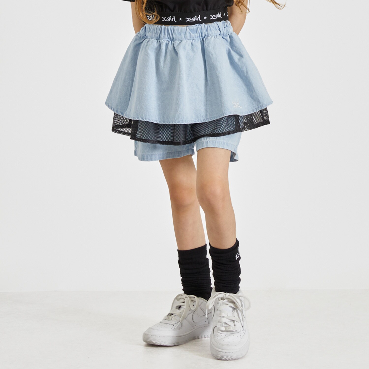 フリルメッシュレイヤード ショートパンツ