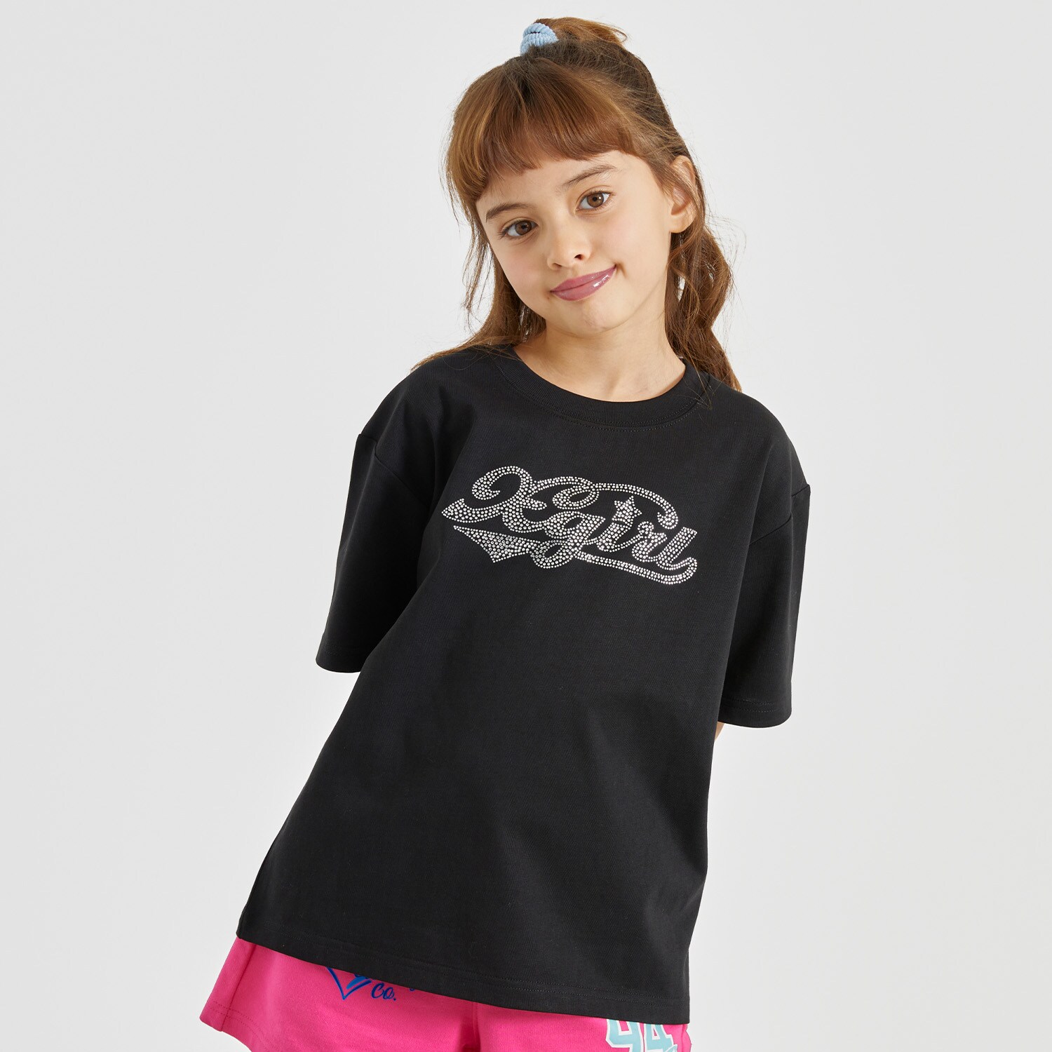 ラインストーンロゴ 半袖Tシャツ