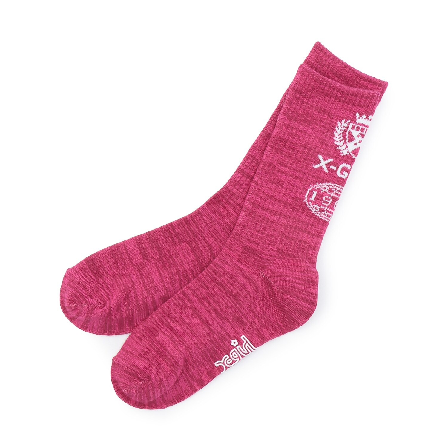 バックロゴ クルーメランジソックス