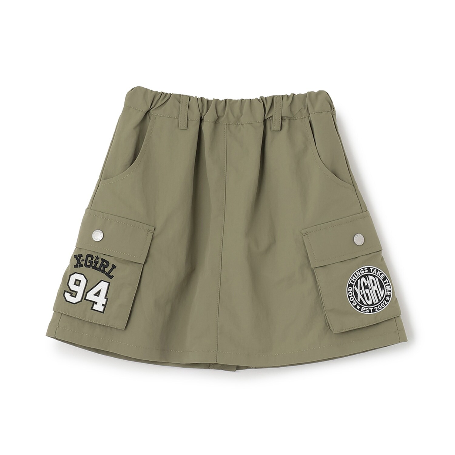 ロゴ刺しゅう カーゴスカート