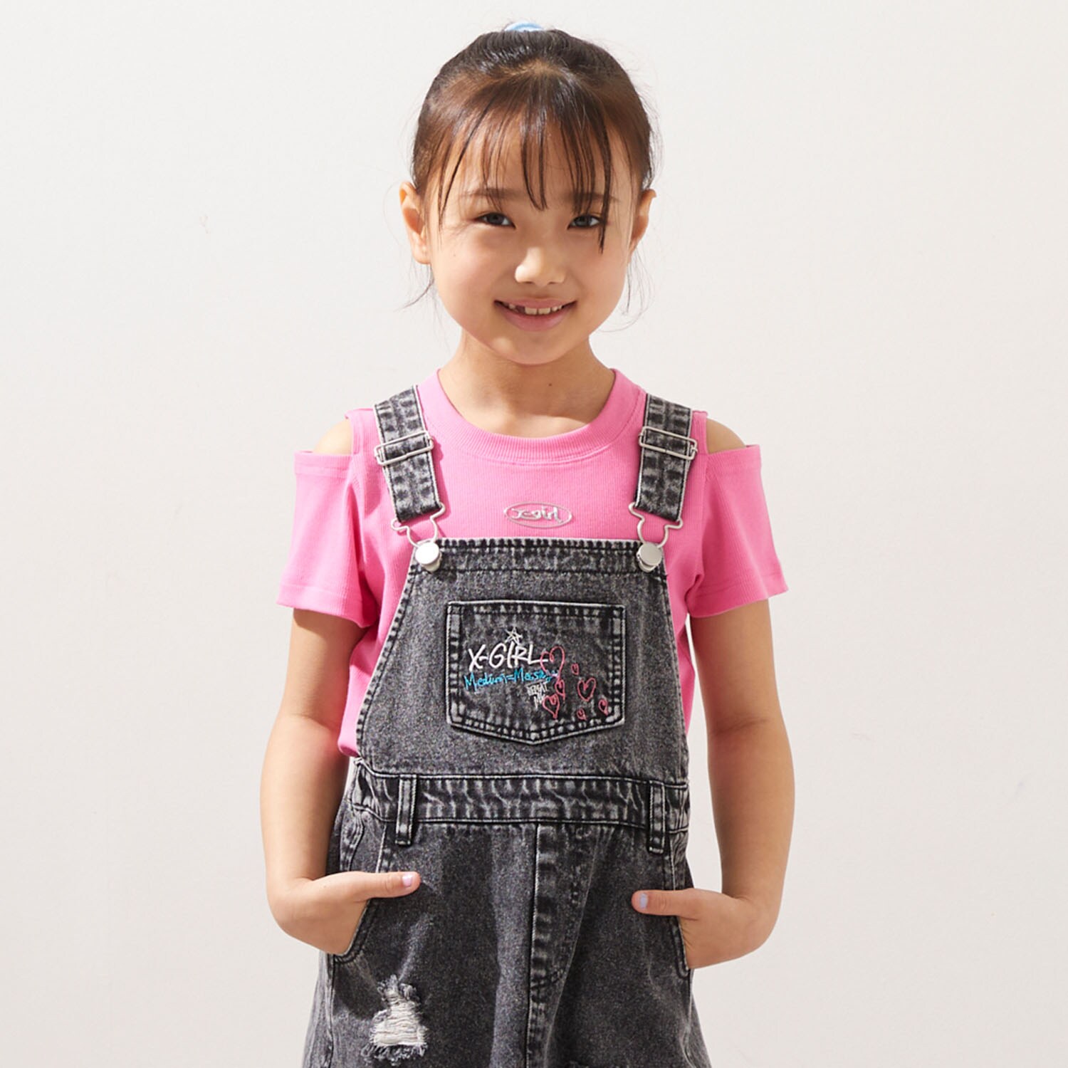 肩あき半袖チビTシャツ