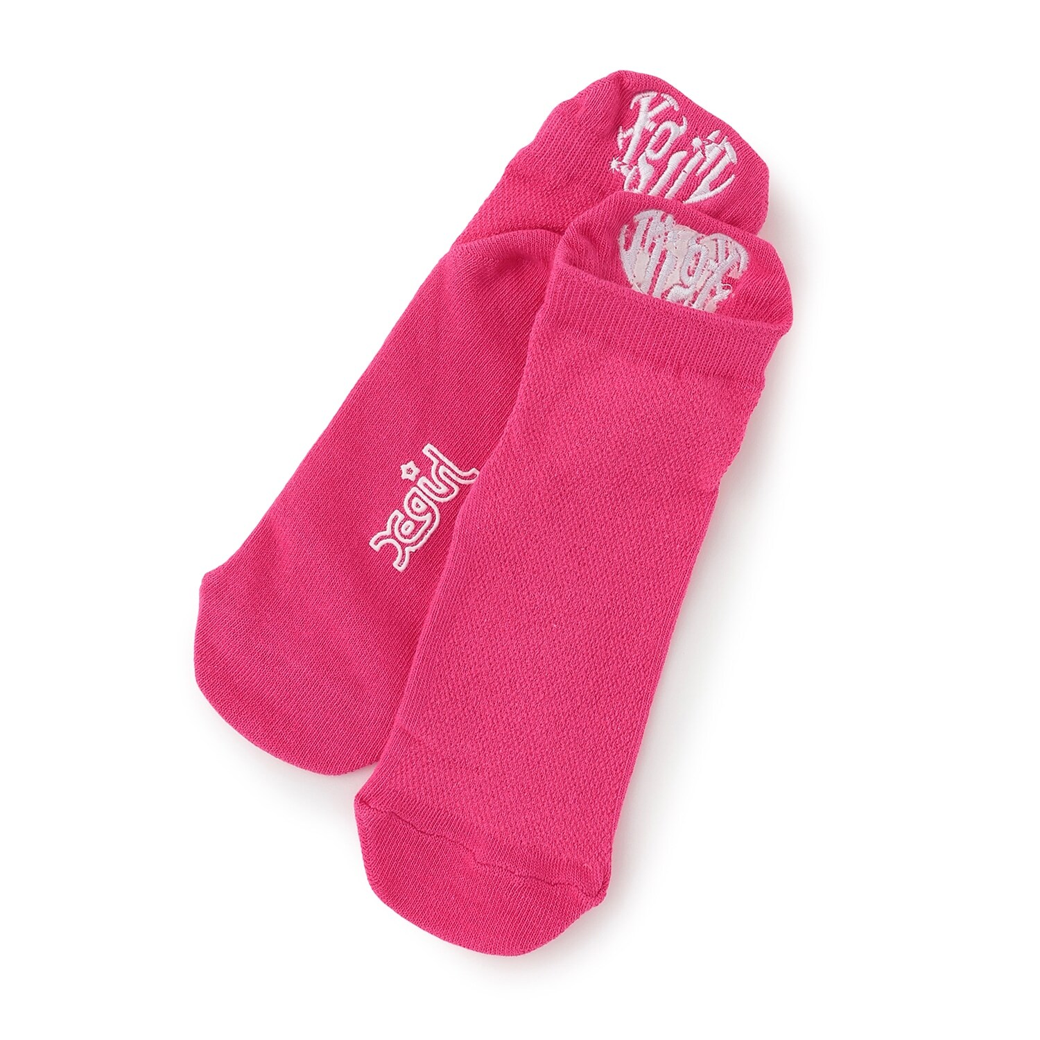 バックハートロゴ刺しゅう メッシュショートソックス