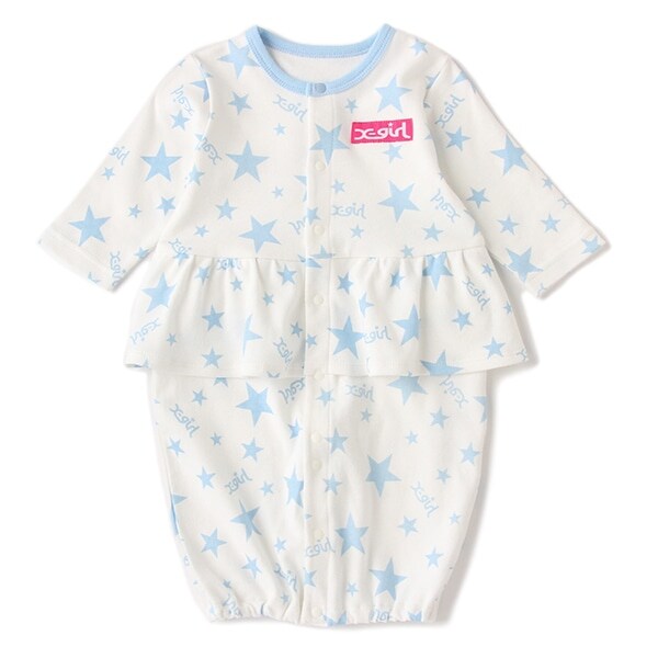 星総柄カバーオール