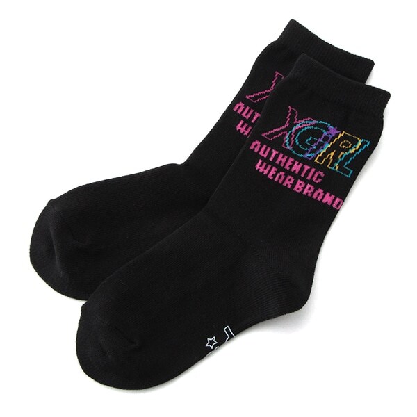 カラフルロゴクルーソックス