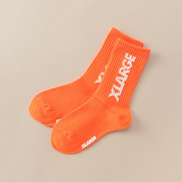 縦ロゴクルーソックス