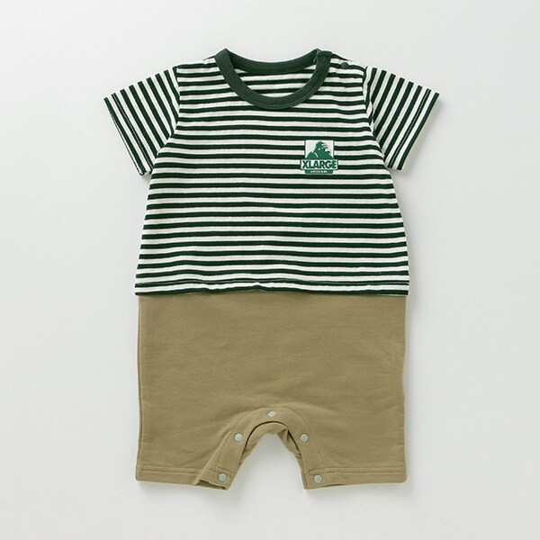 OGゴリラボーダー切り替えコーデ風ロンパース