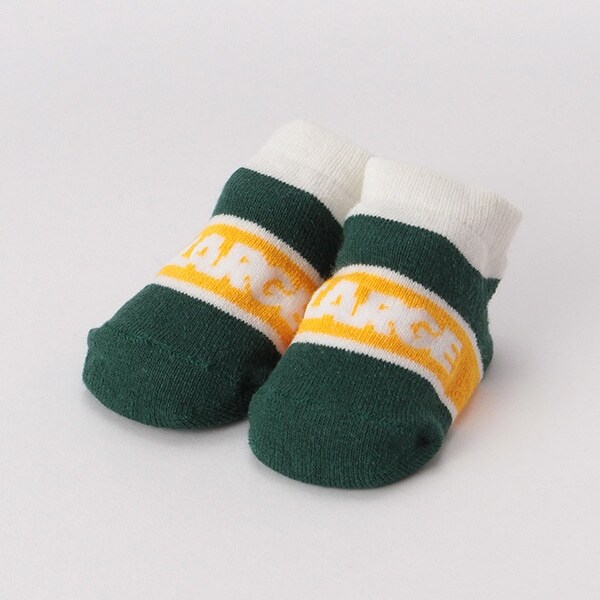 配色ラインロゴクルーソックス