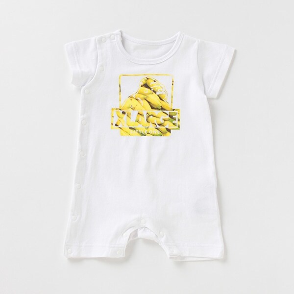 バナナ柄OGゴリラプリントロンパース