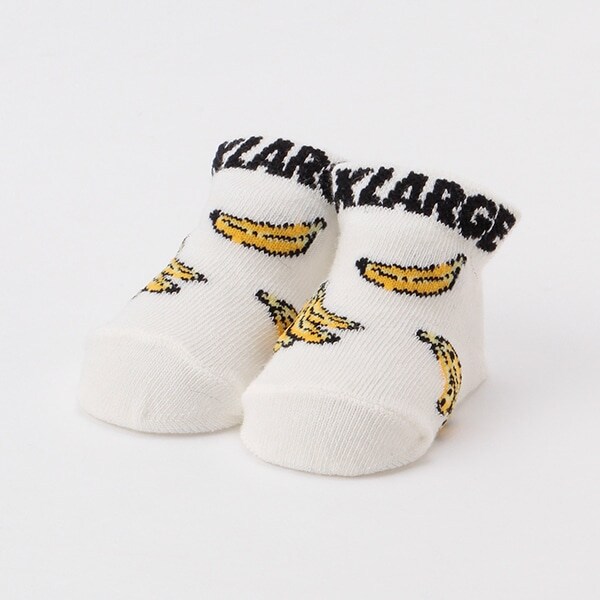 バナナ柄ロゴカップソックス