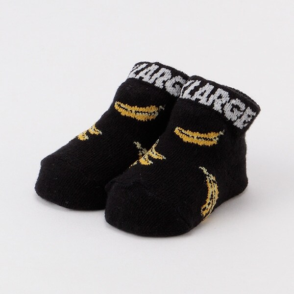 バナナ柄ロゴカップソックス