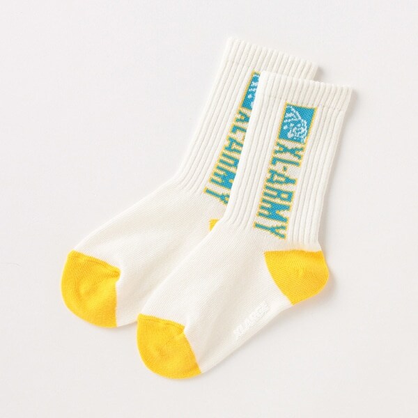 XL-ARMYロゴクルーソックス【日本製】