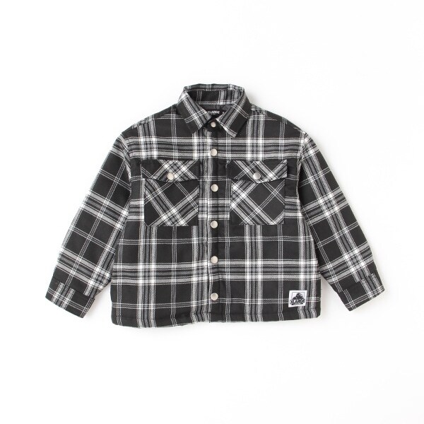 チェック中綿キルトシャツジャケット