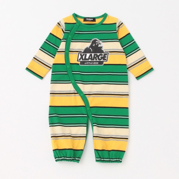 ボーダーゴリラ長袖カバーオール