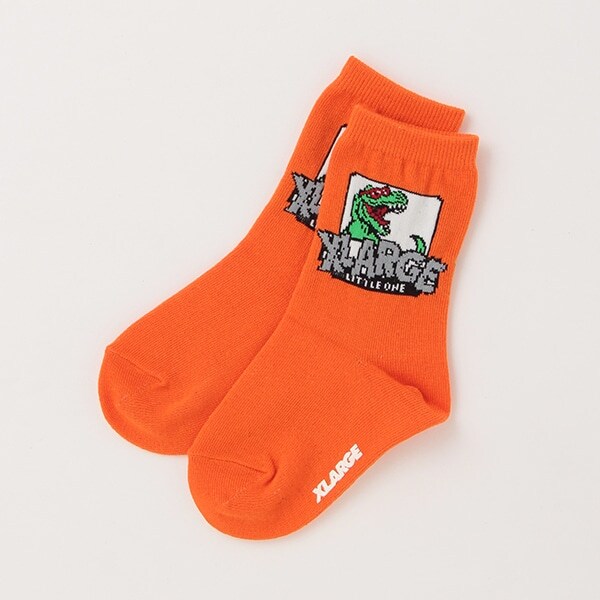 恐竜モチーフクルーソックス【日本製】