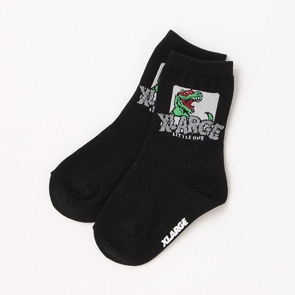 恐竜モチーフクルーソックス【日本製】